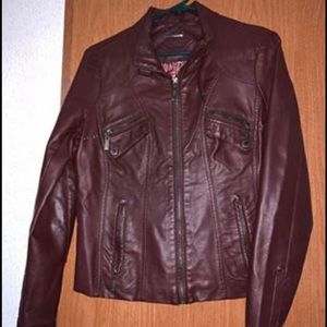 Maroon Leather Jacket